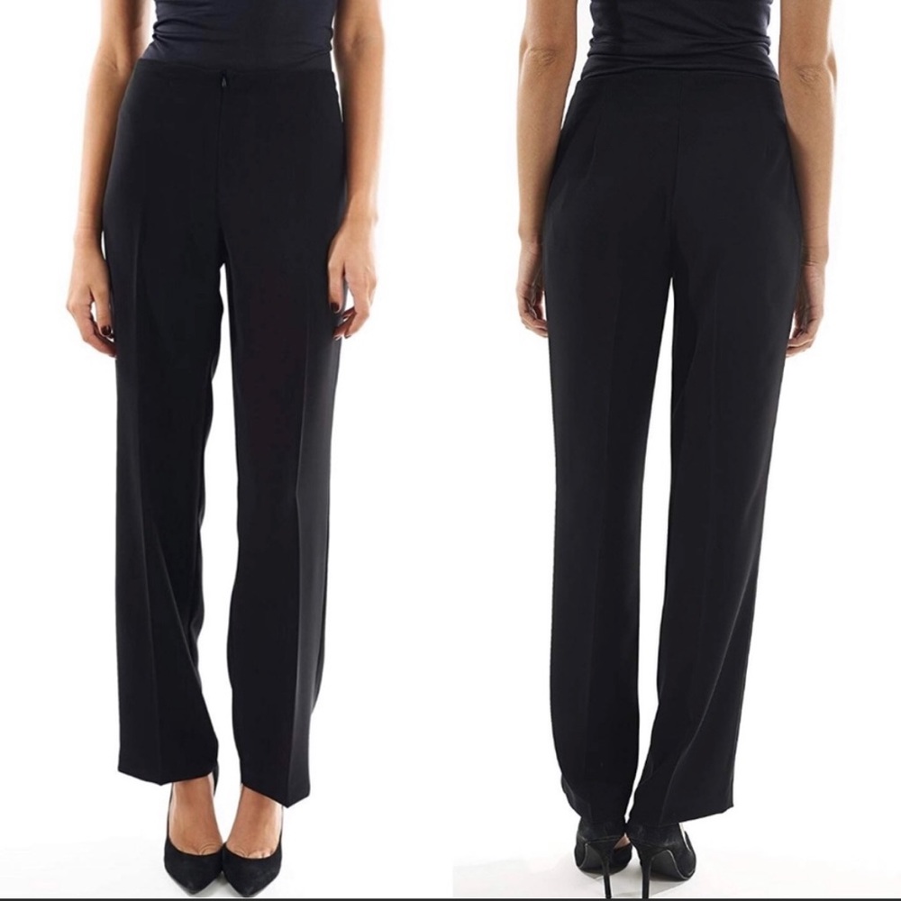 Joseph Ribkoff Black Front Zip Pant Career Slacks